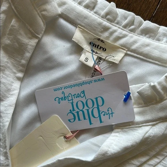 Entro Tiered Maya midi lined off white dress NWT size S - Picture 4 of 6